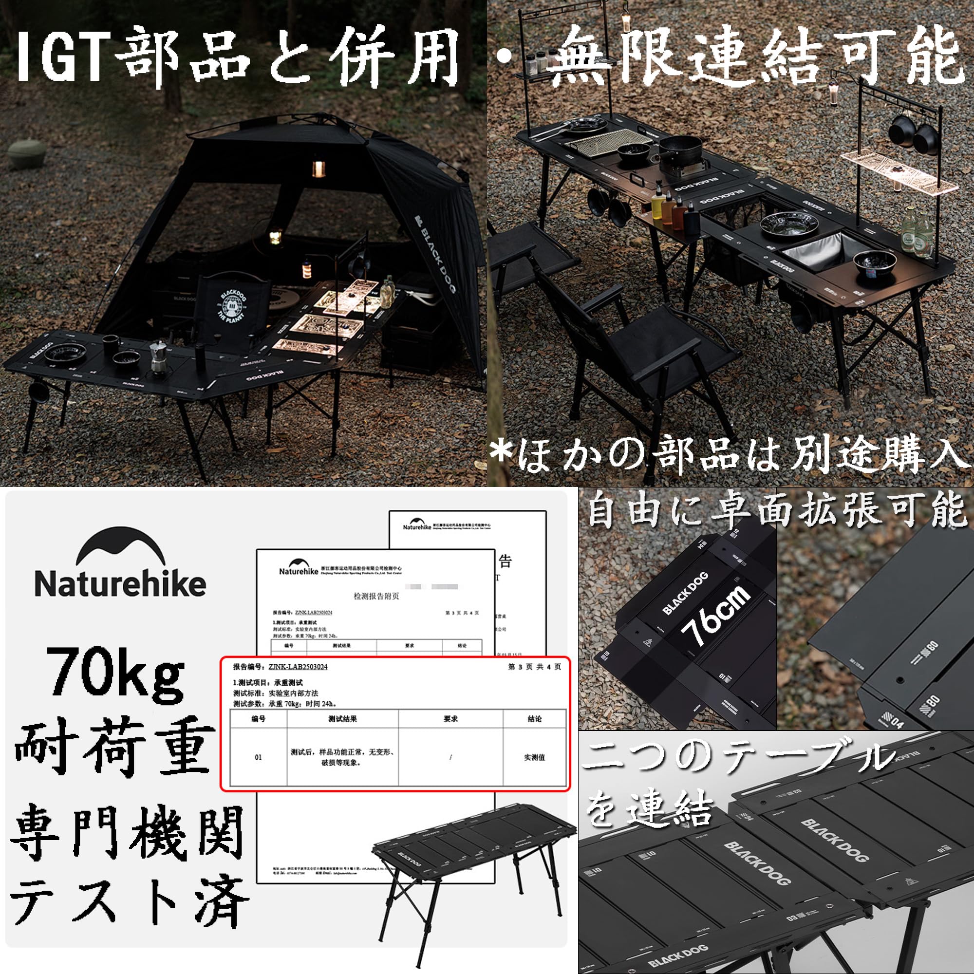 Amazon.co.jp: Blackdog igt テーブル 七つユニット デスク広くなれ 5