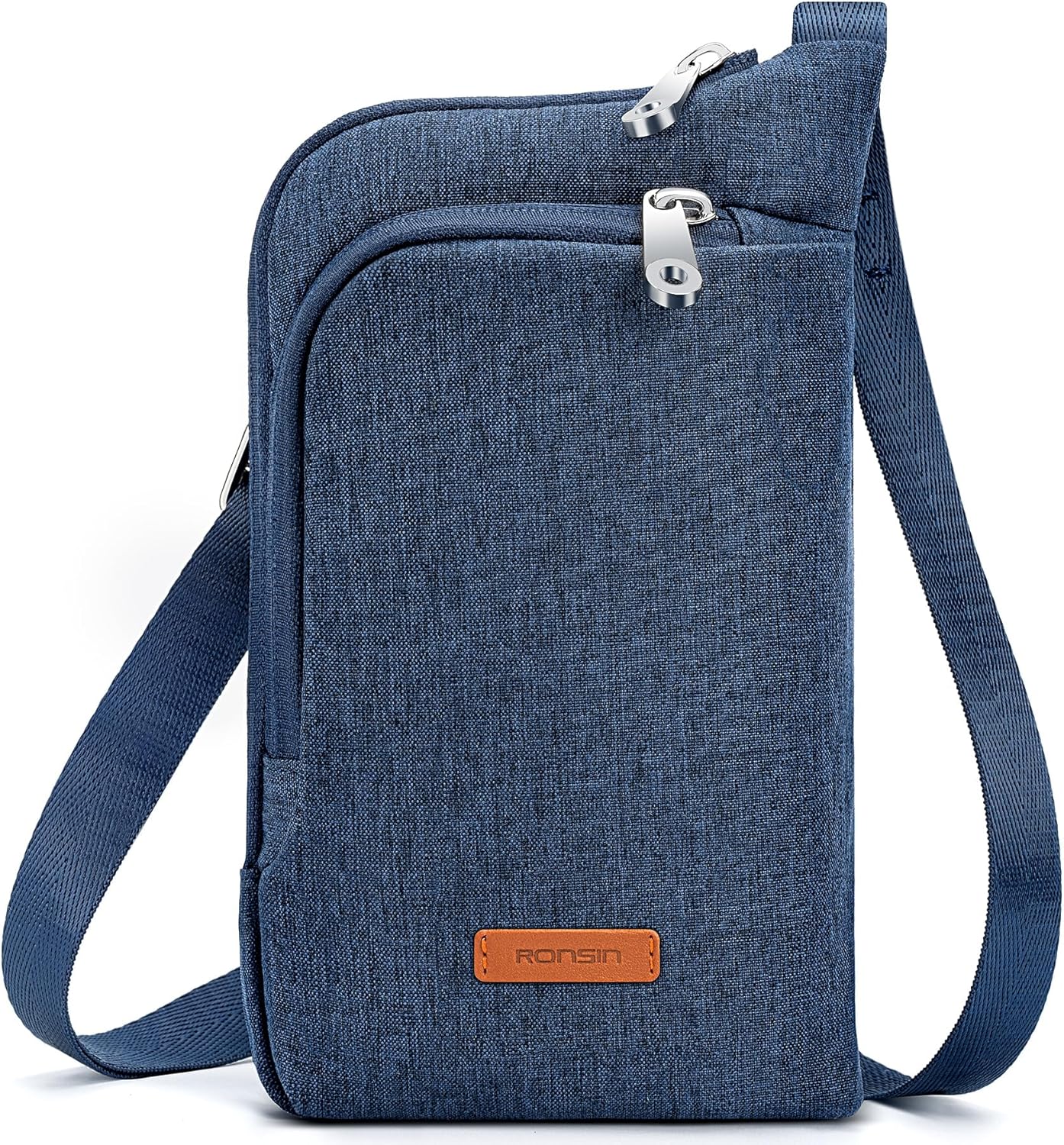 RONSIN Anti Theft Nylon Crossbody Bag Cell Phone Purses Wallet Travel Pouch Shoulder Strap with Locking Zipper