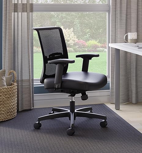 Miniatura 2 de The HON Company - Silla de trabajo Convergence, Synchro-Titl con tobogán de asiento, vinilo negro