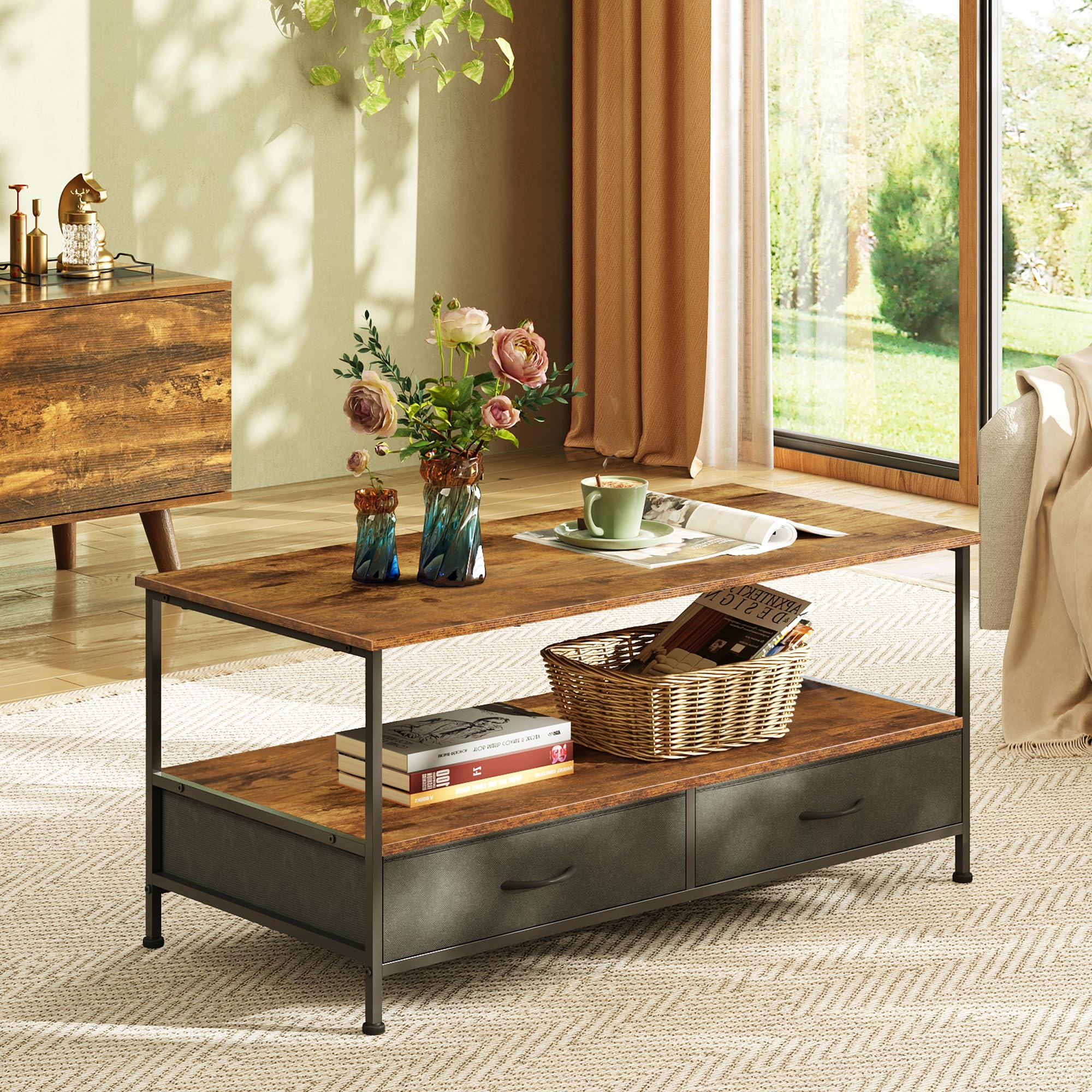 Snapklik.com : WLIVE Coffee Table, 39" Coffee Table