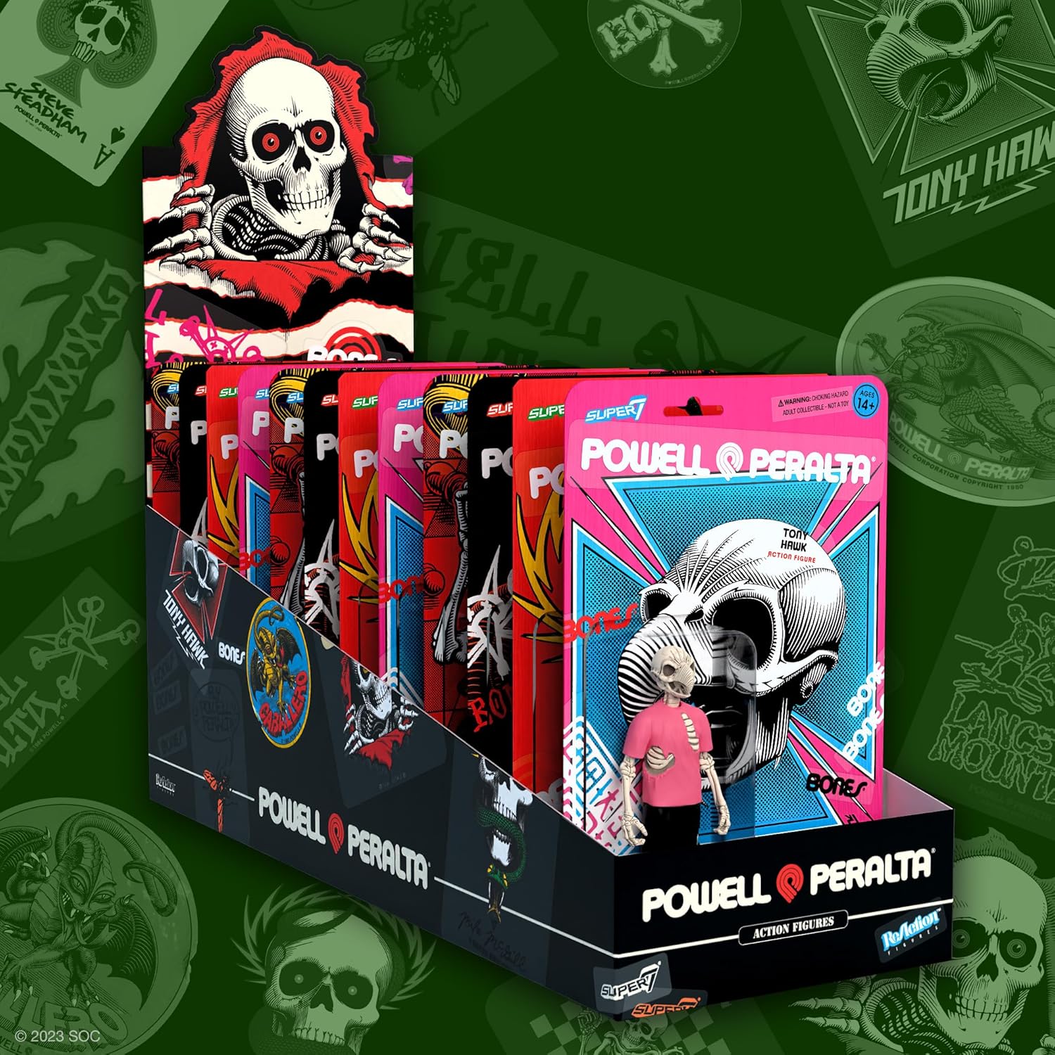 Super7 Powell-Peralta - 3.75" Powell-Peralta Retail Display Action Figure Classic Skateboard Collectibles and Retro Toys