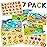 7 Pack Wooden Puzzles for Toddlers 2 3 4 5 Years Old - 7 Colorful Chunky Wood Peg Puzzles for Kids Ages 2-5, Alphabet Shape Numbers Fruits Sea Animals Dinosaur Zoo - Educational Toddler Learning Toys