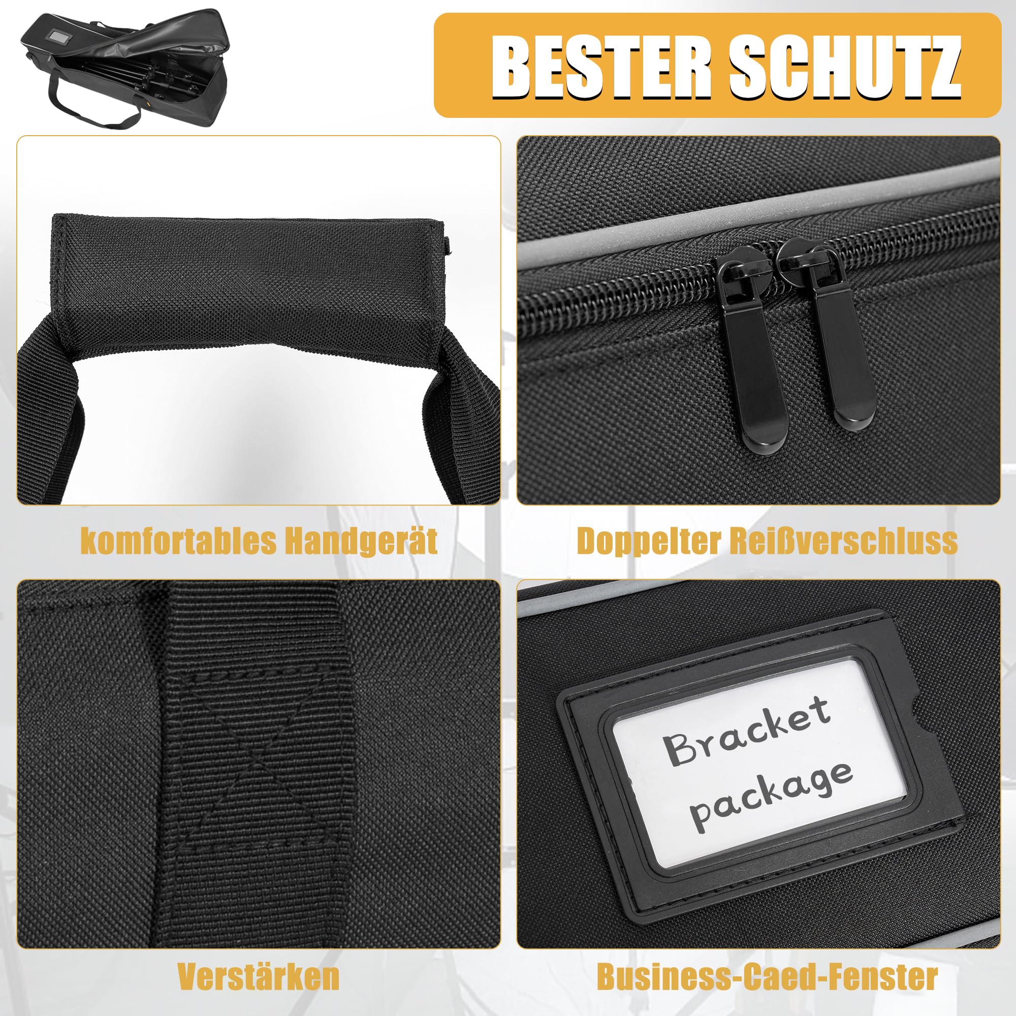 OUUTMEE stativtasche stativtragetasche, 80x20x20cm strapazierfähige Nylontasche mit Schulterriemen und Griffen, gepolsterte Tragetasche