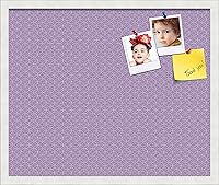 Vista 60 de PinPix Tablero de anuncios de corcho de 12 x 12 pulgadas. Este tablero decorativo enmarcado viene con diseño de círculos B W y un marco blanco