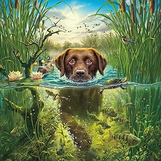 Ceaco - Mark Fredrickson - Chocolate Lab - 550 Piece Jigsaw Puzzle