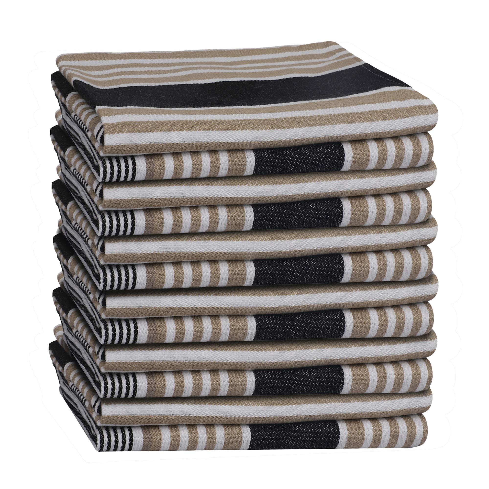 DG CollectionsMulti Striped Kitchen Napkins Set of 12 Pack (20 x 20 Inches) Seasons and Every Day USE