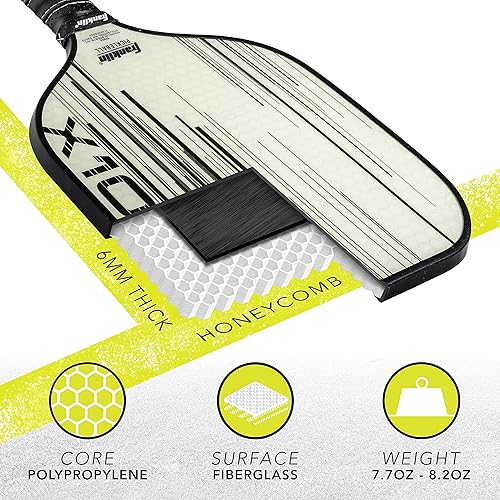 Miniatura 2 de Franklin Sports Paleta de pickleball  X-1000 con núcleo de polipropileno  Pala de pickleball oficial aprobada por Estados Unidos (USAPA)  Raqueta
