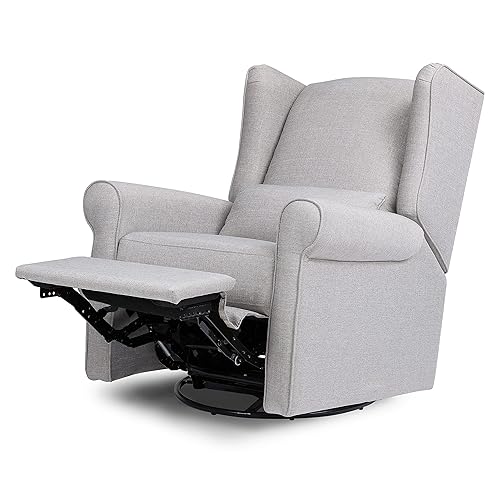 Miniatura 7 de DaVinci Hayden - Planeador reclinable y giratorio en gris brumoso oro verde y certificado CertiPUR-US