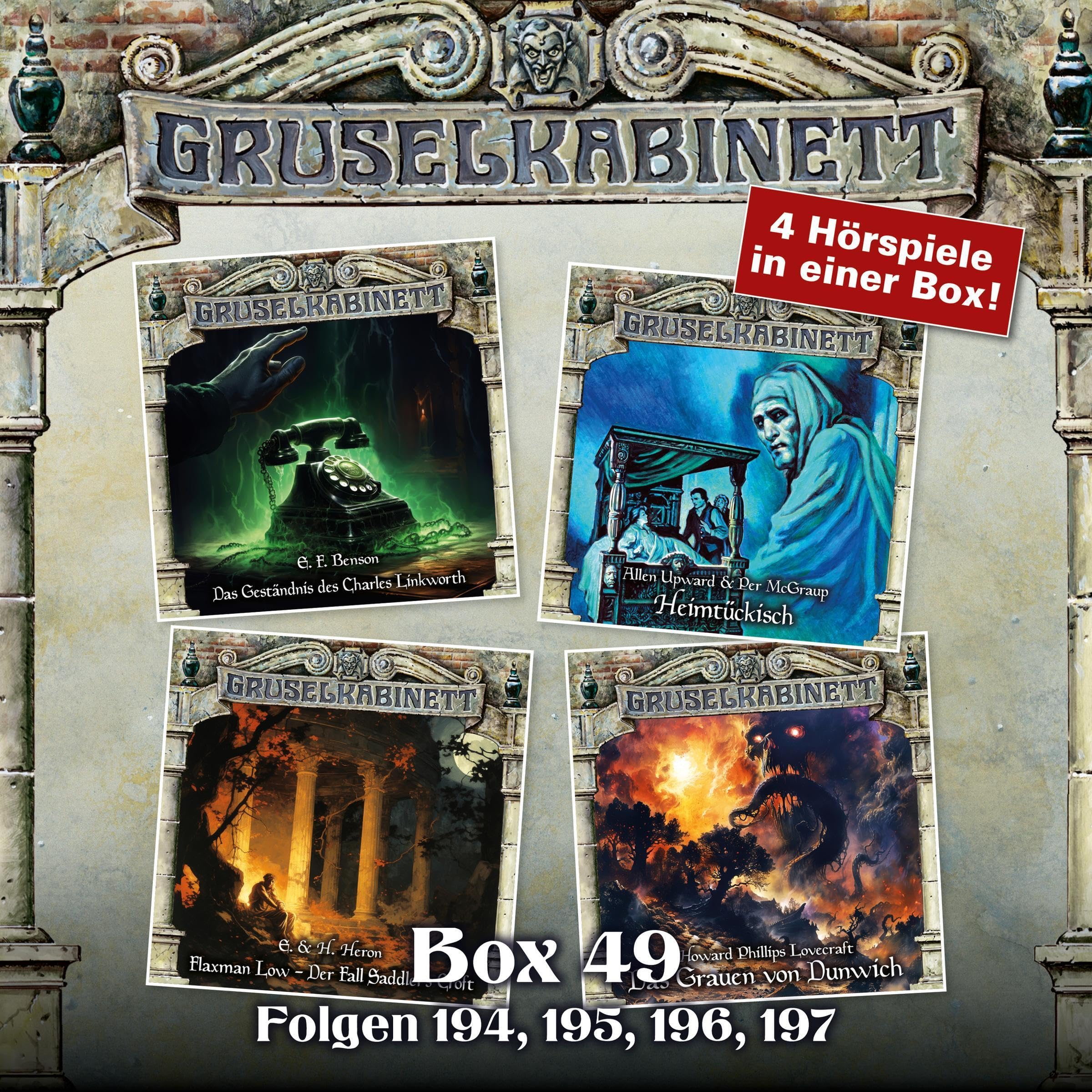 Cover art for Gruselkabinett, Box 49: Folgen 194, 195, 196, 197