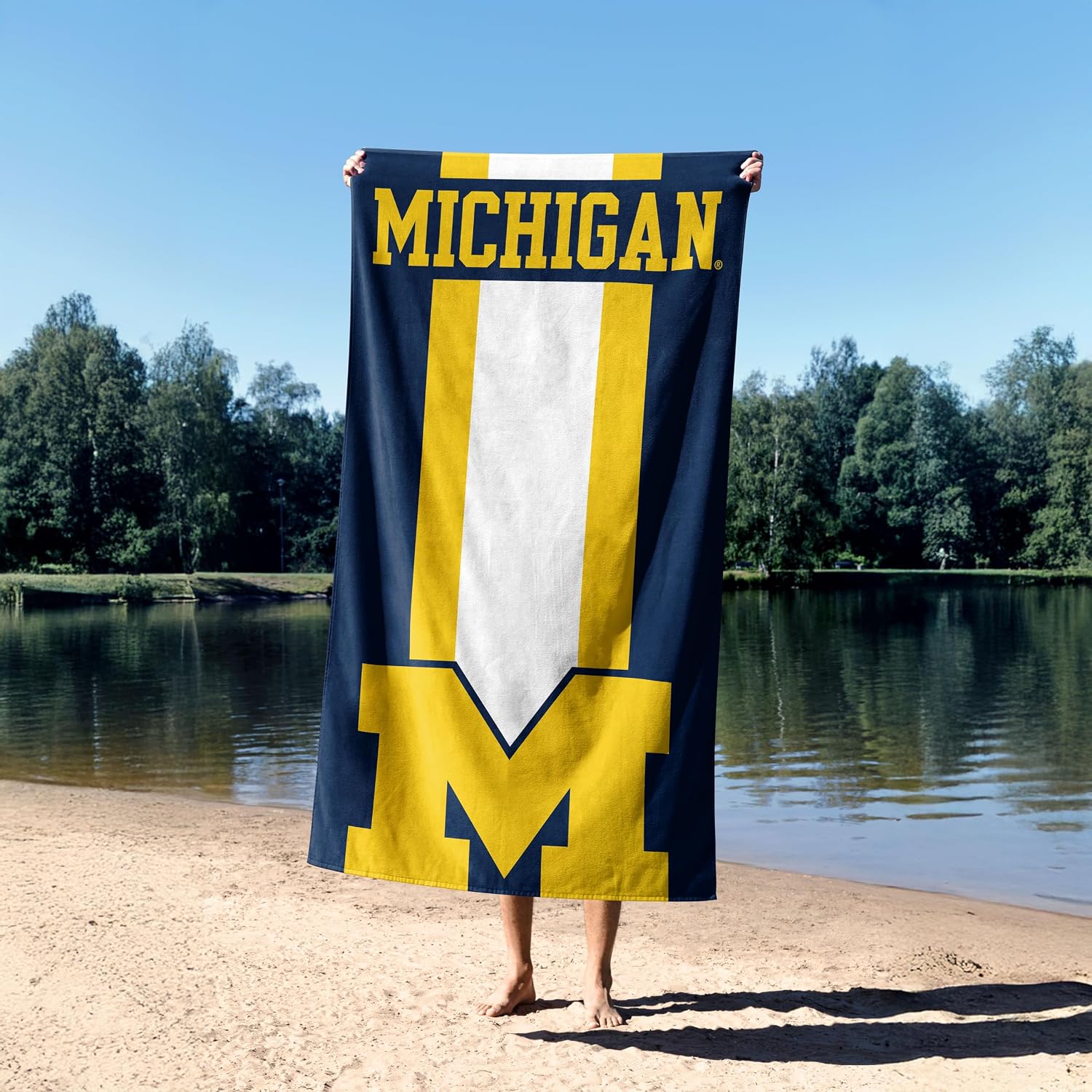 Northwest NCAA Michigan Wolverines Unisex-Adult Beach Towel, 30" x 60", Zone Read