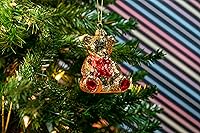 Vista 2 de Party Rock Adorno de cristal de oso de peluche dorado Colección Bebé