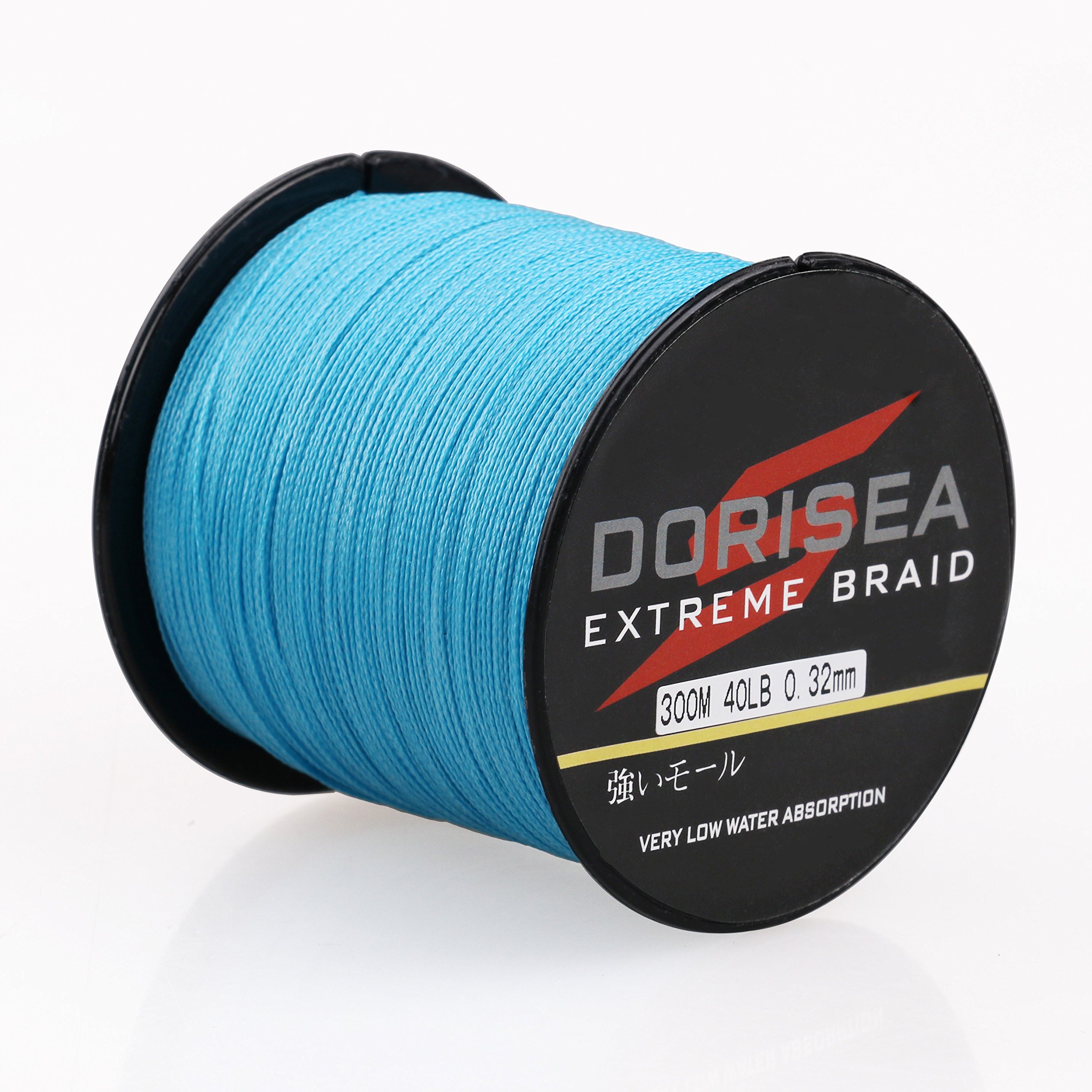 Dorisea Extreme Braid 100% Pe Blue Braided Fishing Line 109Yards-2187Yards 6-550Lb Test Fishing Wire Fishing String Incredible Superline Zero Stretch