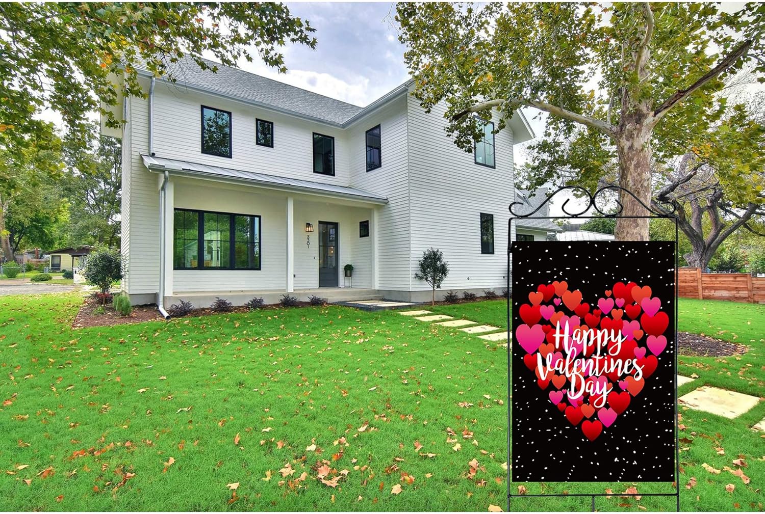 Valentine's Day Flag,28x40 Inch Valentine's Heart Garden Flag Valentine Flags for Your Valentine's Day Decoration - Image 5