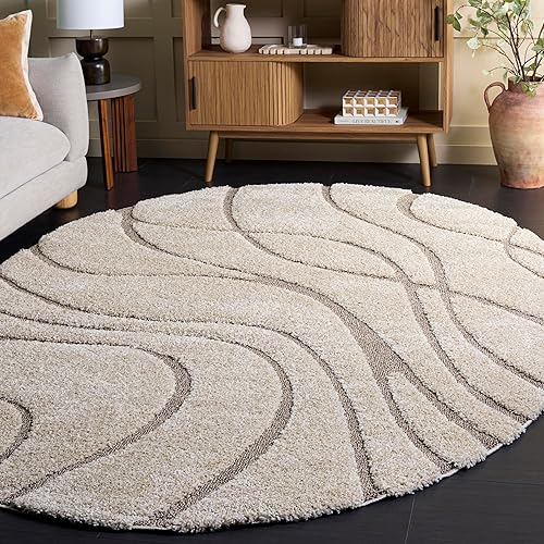 Miniatura 22 de SAFAVIEH Rodeo Drive Collection - Alfombra cuadrada de 4 pies, color dorado, hecha a mano de lana abstracta moderna de mediados de siglo, ideal para