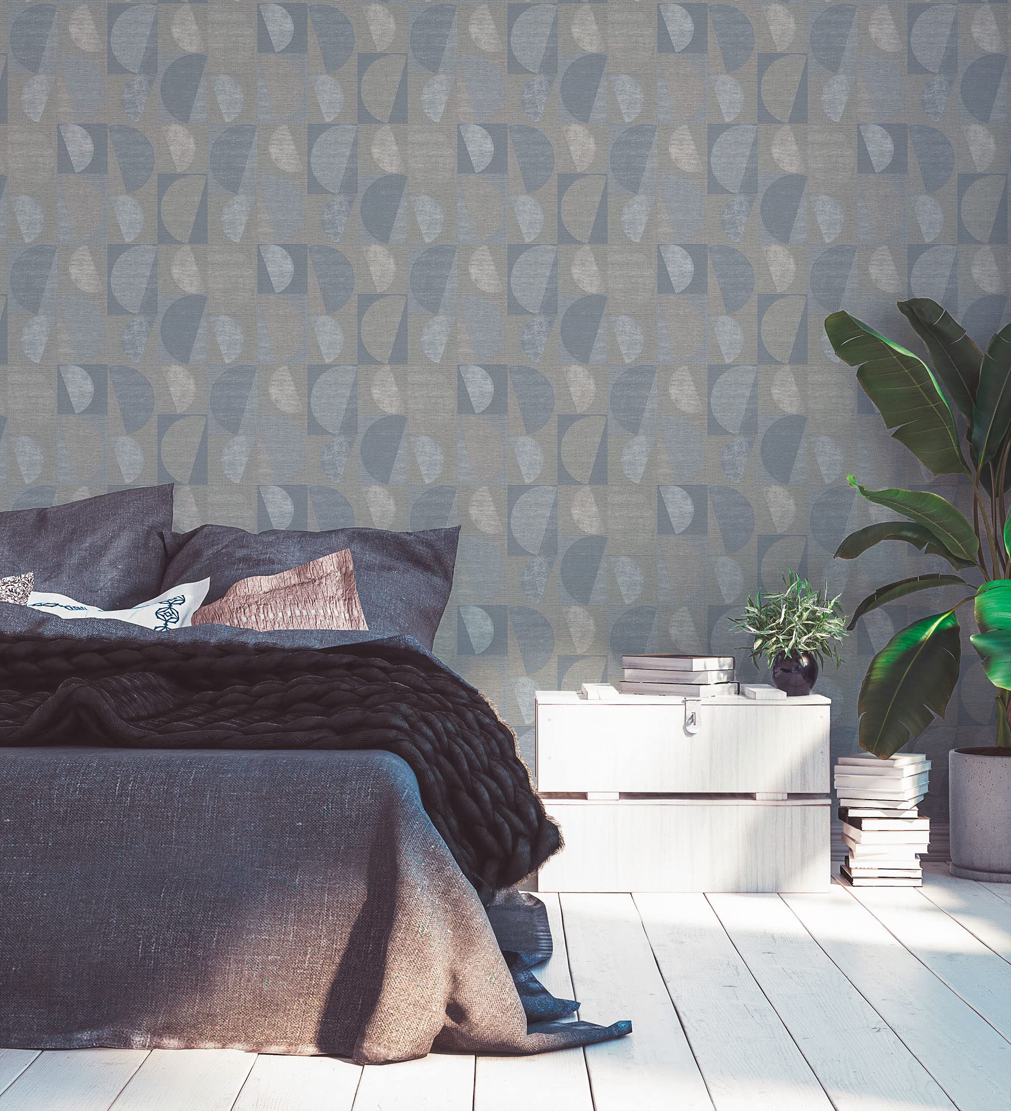 Grafisch behang 396593-GU vliesbehang hardvinyl warmdruk in reliëf gestructureerd in marmerlook en metallic effect groen petrol goud 5,33 m2 | Winkel
