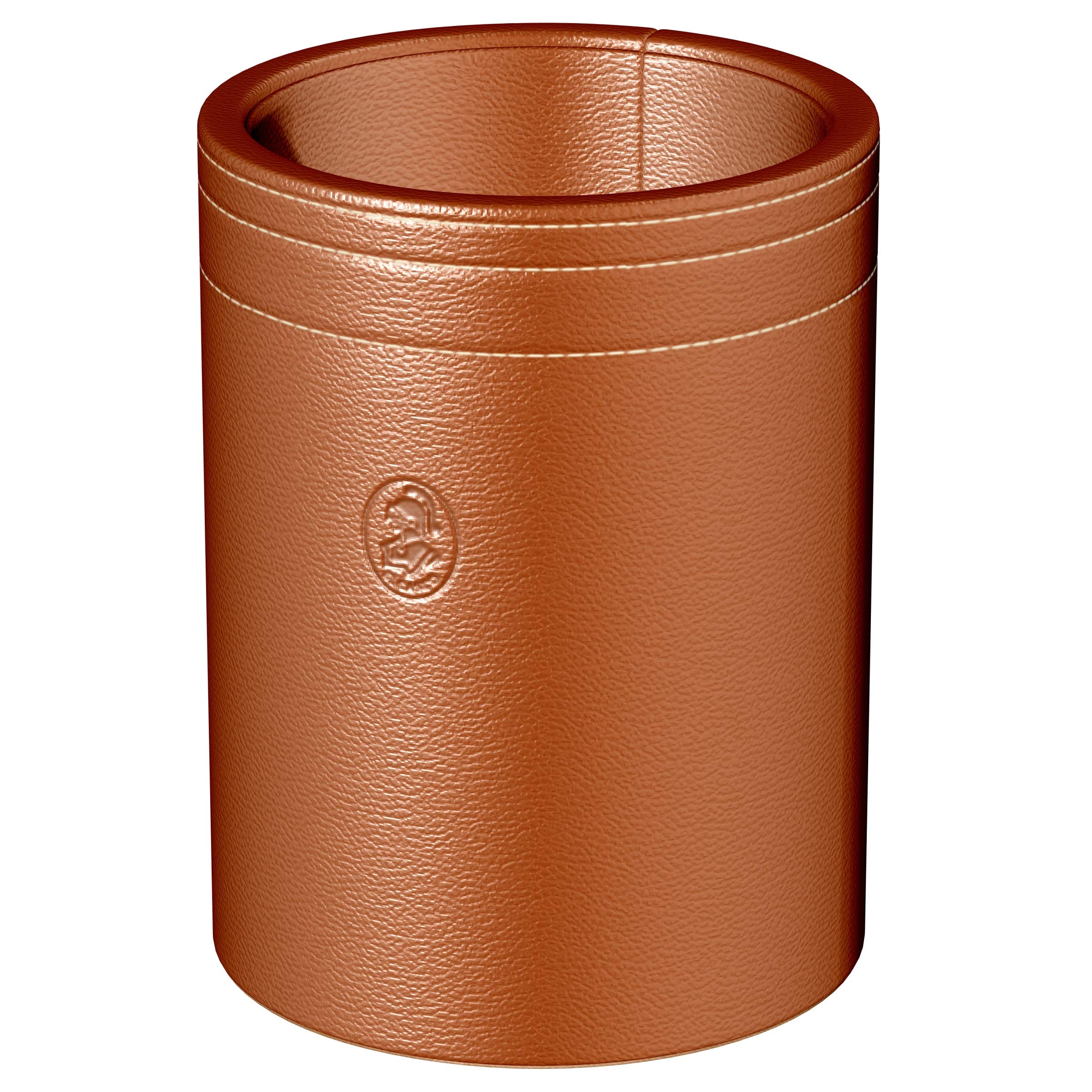 Portapenne in pelle cognac