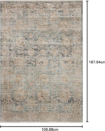 Miniatura 206 de Loloi Jean Stoffer Katherine Collection KES-02 Ocean/Coral 2'-7'' x 10'-0'', .25" Pile Height, Runner Rug