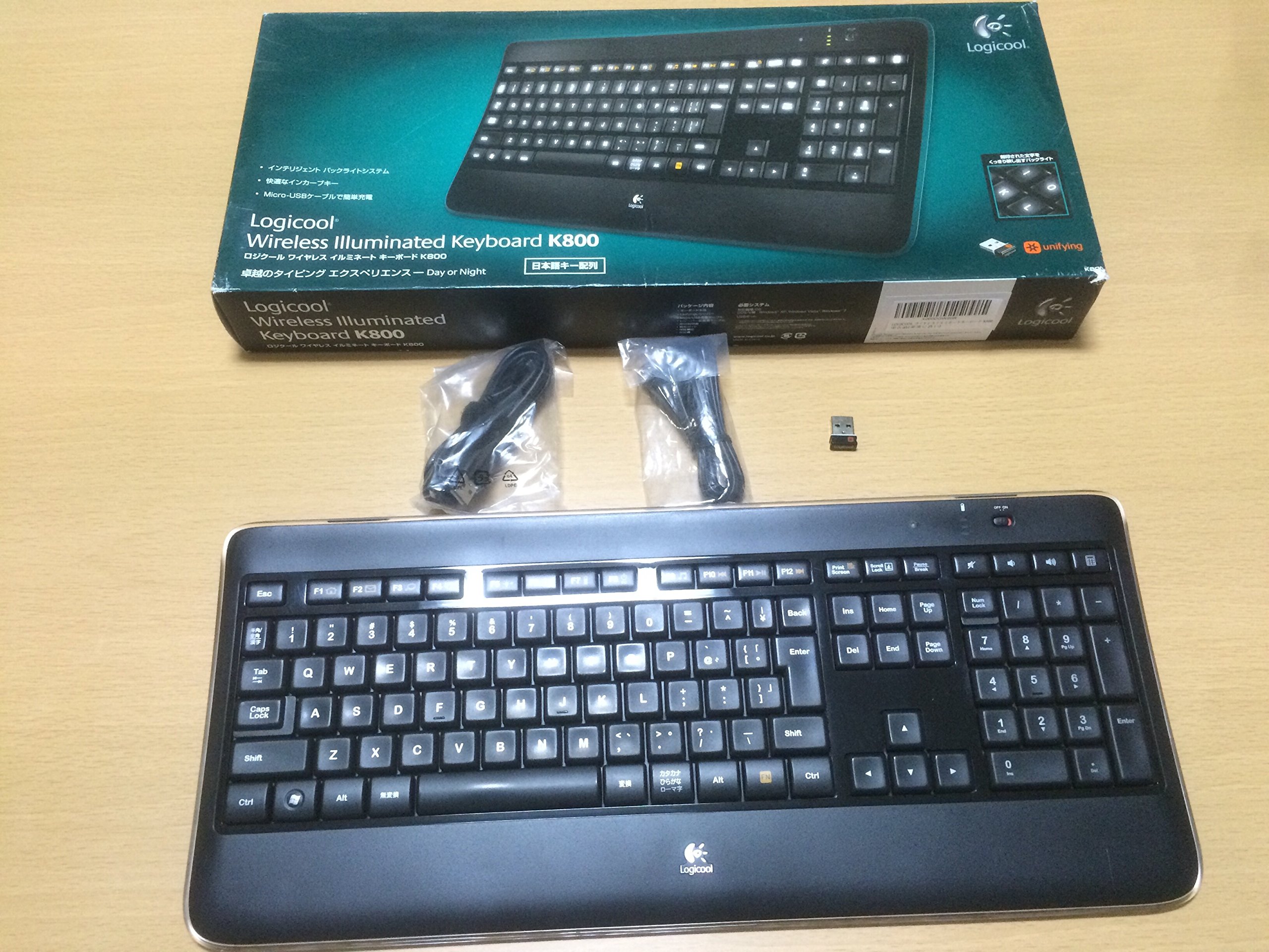 Amazon.co.jp: LOGICOOL K800 Wireless Illuminated Keyboard : Computers