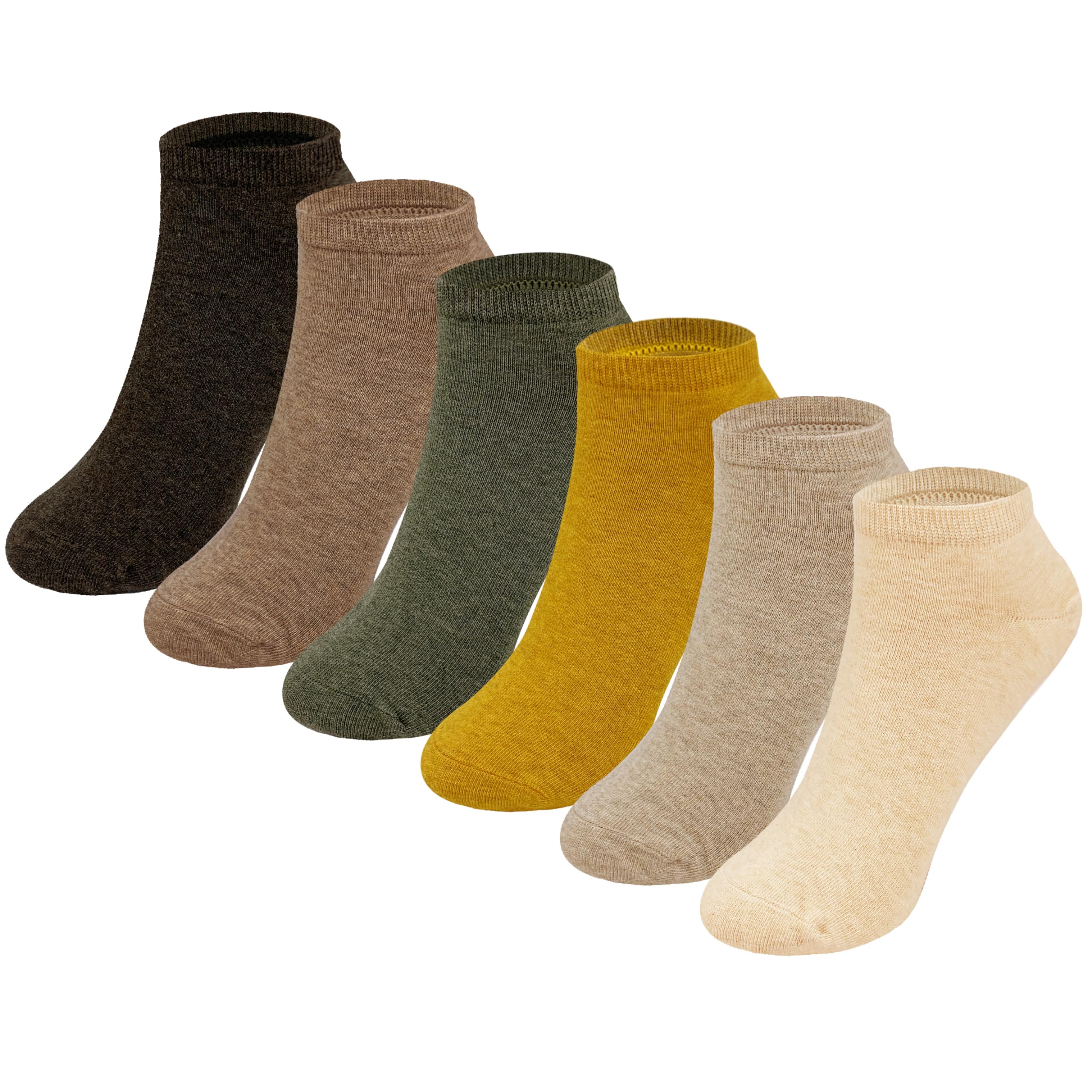 MAGIARTEWomens Pure Cotton Ankle Socks Moisture Wicking Deodorant Low Cut No Show Socks for Women 6 Pairs