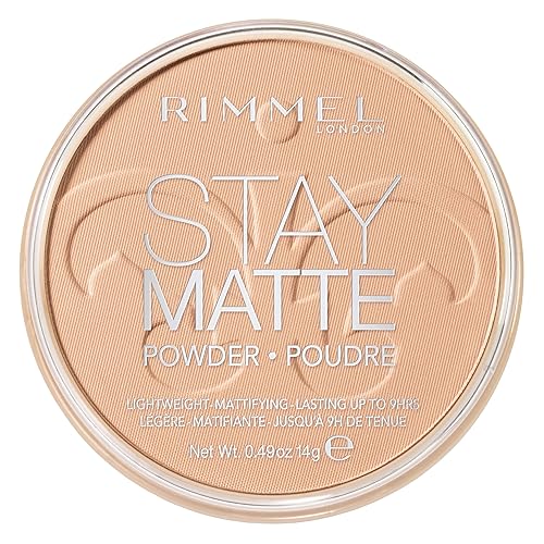 Miniatura 10 de Rimmel London Stay Matte 004 Sandstorm - Polvo prensado, ligero, alta cobertura, control de brillo, 0.49 onzas