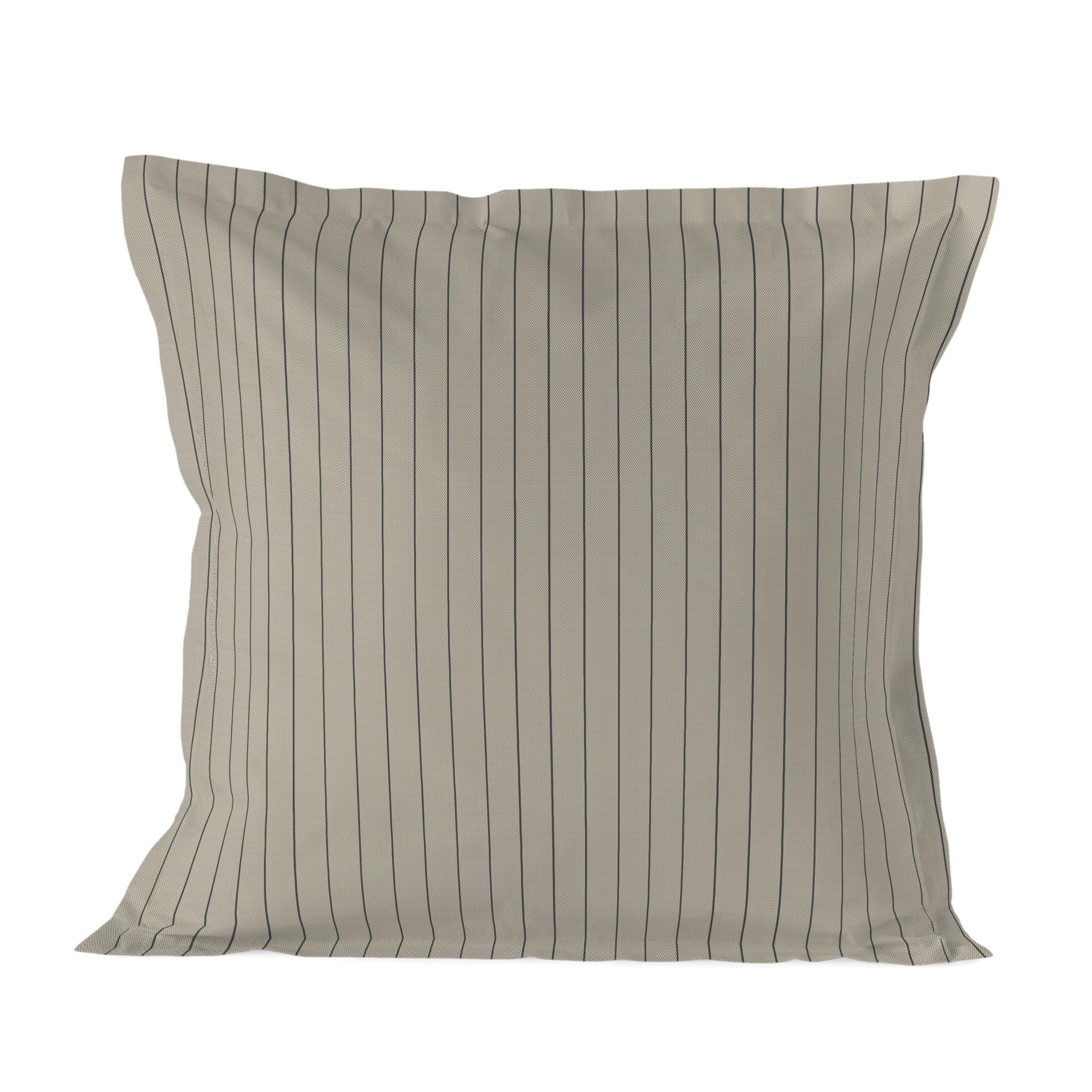 Taie d'oreiller Oxford 80x80 cm beige en coton AlexandreHouse pour lit double