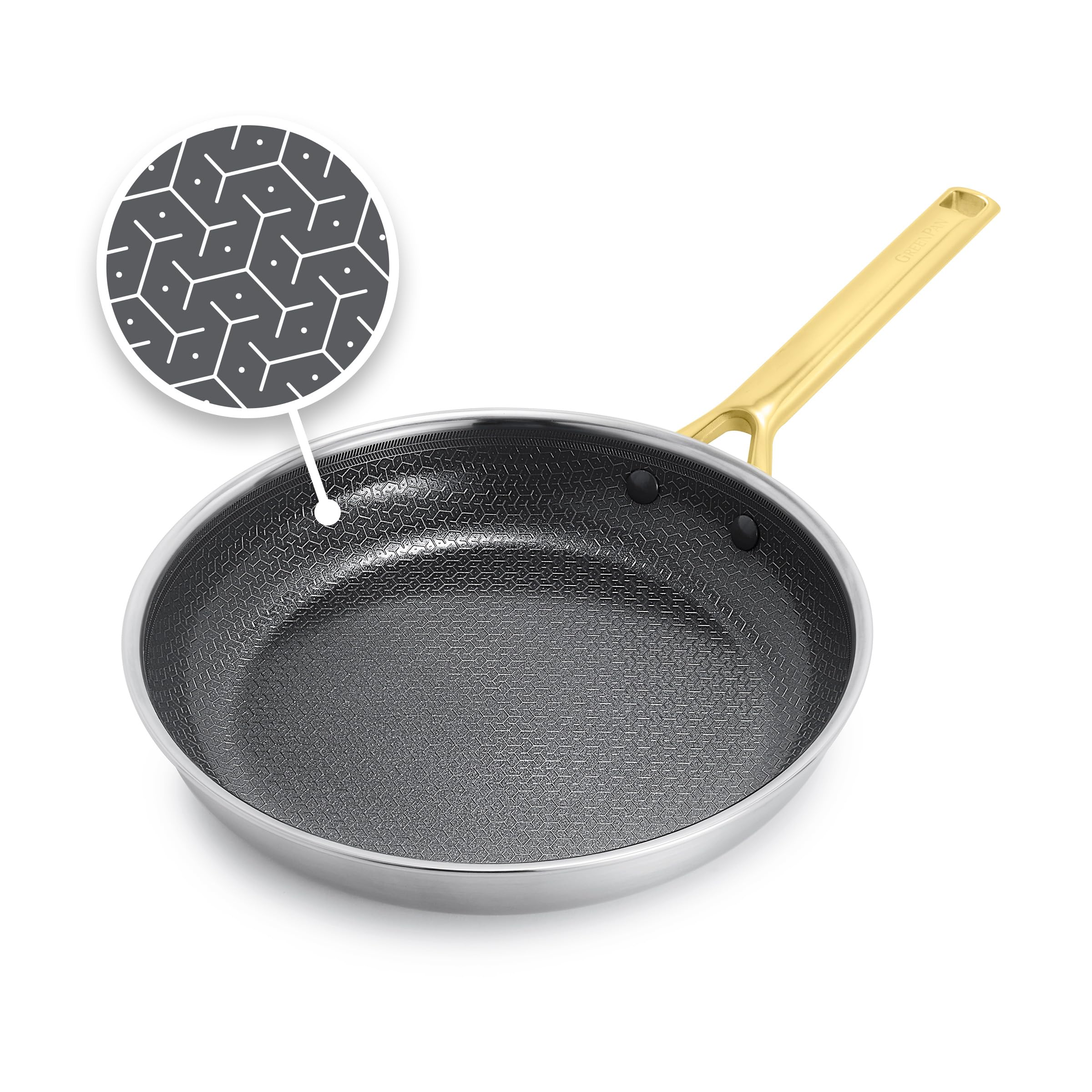 GreenPan Hybrid 10&rdquo; Nonstick Stainless Steel Frying Pan Skillet, APEX