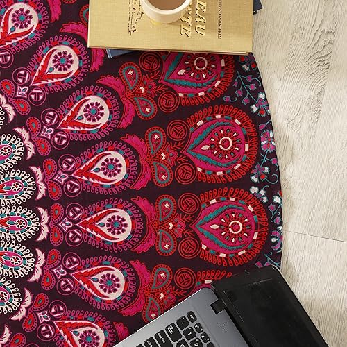 Miniatura 5 de Popular Handicrafts Tapiz redondo para colgar en la pared, diseño de mandala hippie, bohemio, hippie, intrincado, indio, mantel de 50 pulgadas (50.0