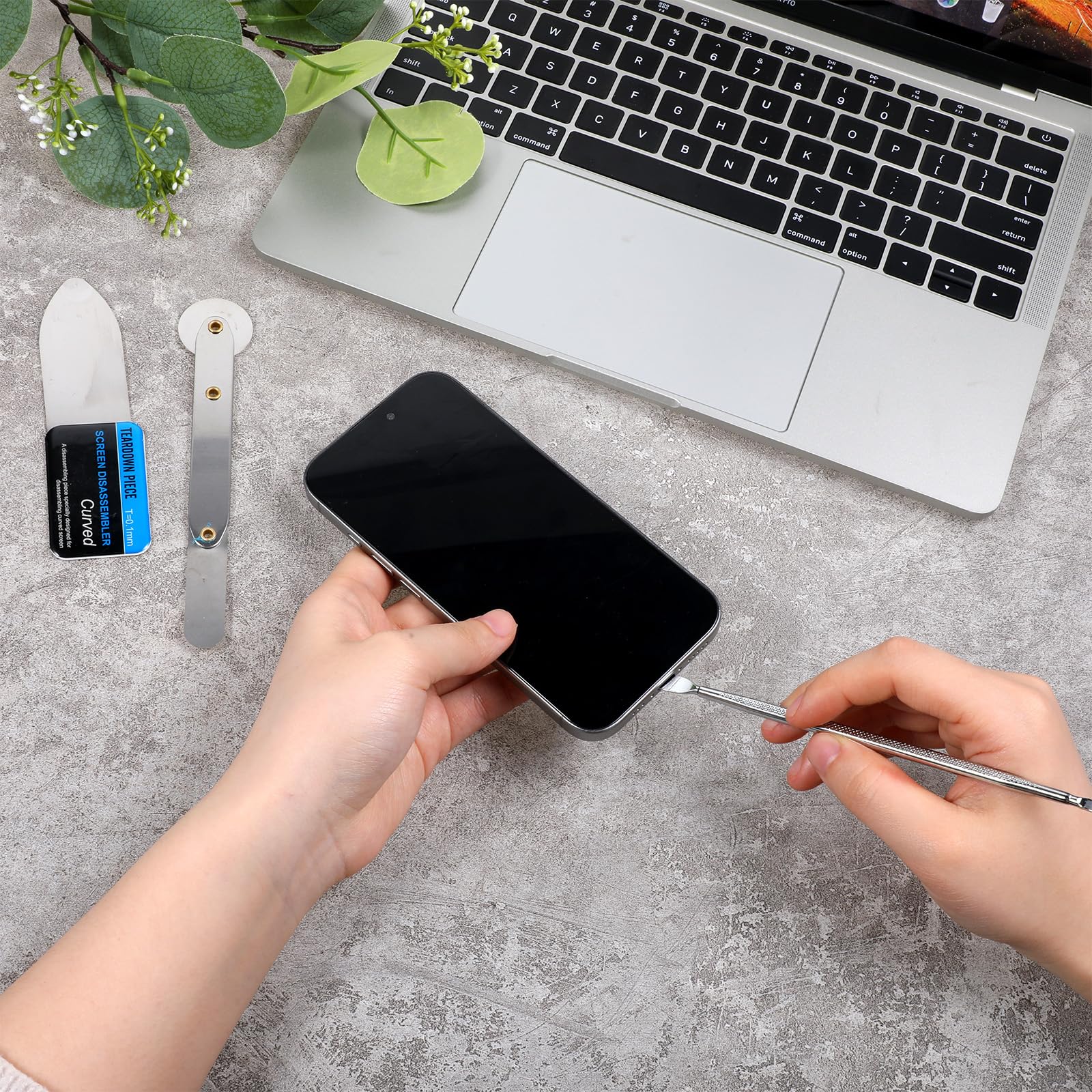 6 sztuk metalowych narzędzi do naprawy i demontażu telefonu komórkowego, tabletu, laptopa, zabawek, konsoli do gier