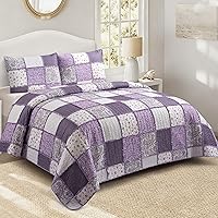 Vista 14 de Virah Bella Juego de ropa de cama King Lodge de 3 piezas, juego de edredón reversible rústico con fundas de almohada decorativas, panel familiar