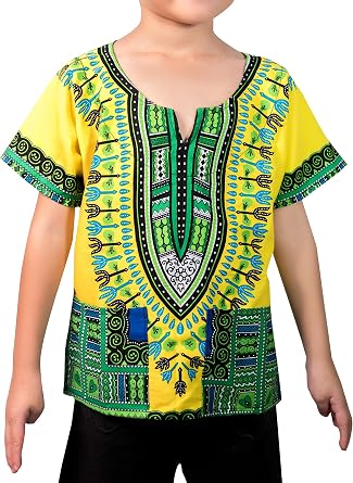 Kids Dashiki Shirt Tribal African Children Boys Girls Shirts