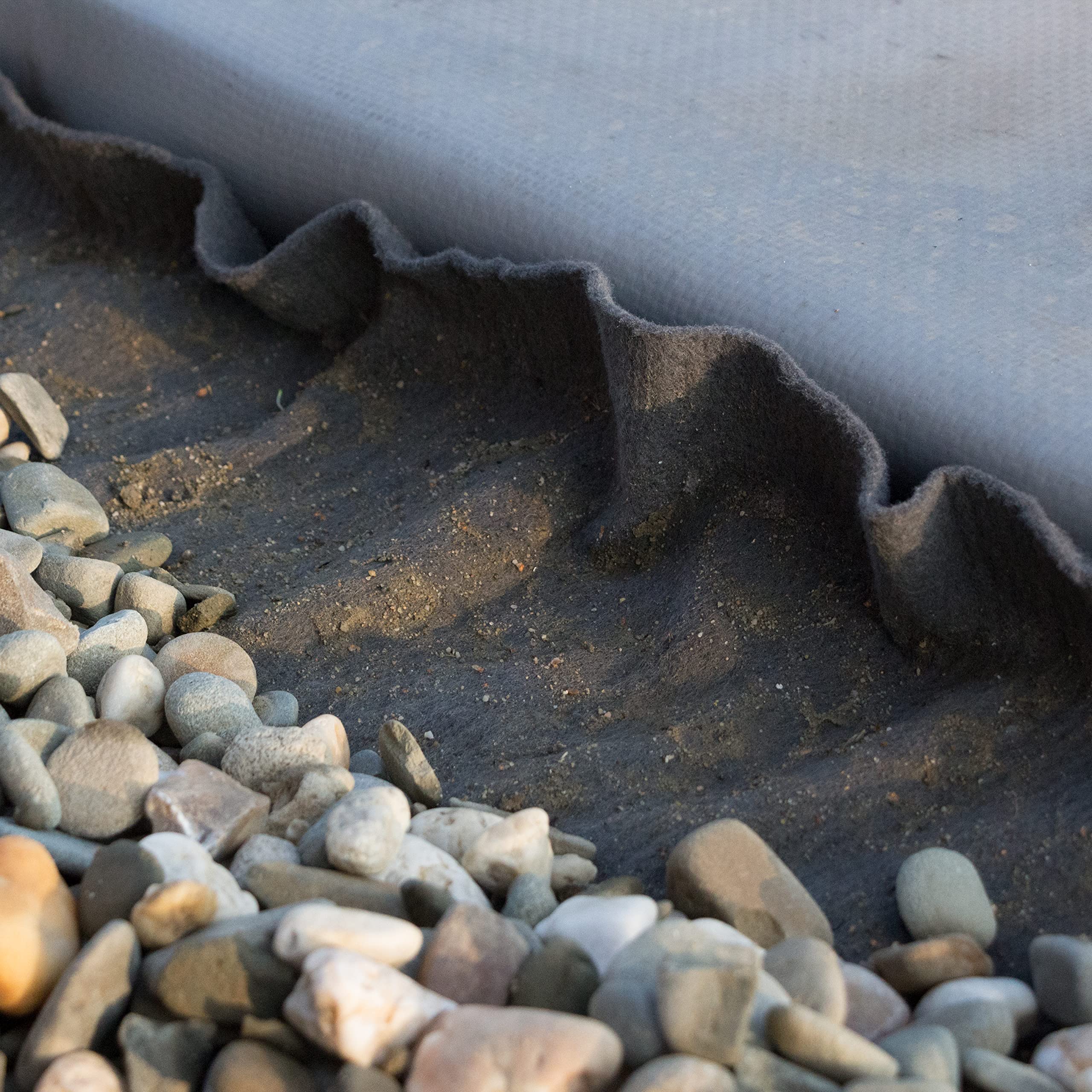 Prime Garden® - Géotextile drainant tissu perméable à l'eau et résistant aux déchirures (150 g/m², 2 x 50 = 100 m²)