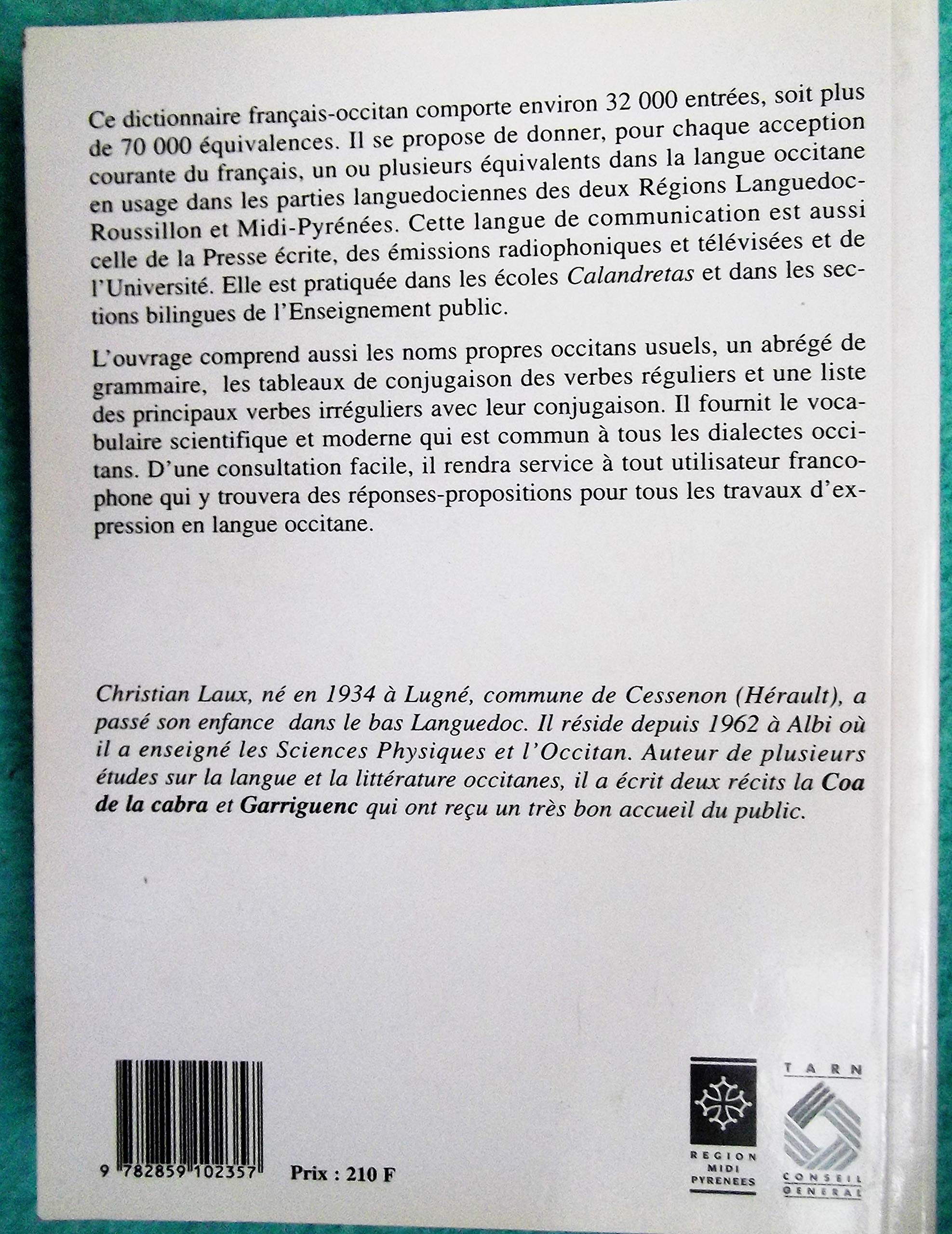 Dictionnaire français-occitan : Languedocien central