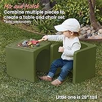 Vista 157 de ECR4Kids Tri-Me 3 en 1 silla cubo, muebles para niños, color azul polvo