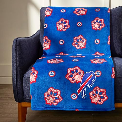 Vista 147 de Vera Bradley - Manta de felpa, gris, King Azulejo Plaza,Java azul marino y blanco,Floral Sea Air,Macarrón Anémonas,Bachelor Buttons Azul