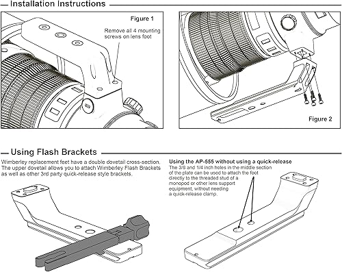 Miniatura 25 de Wimberley AP-616 - Pie de lente de repuesto para Sony 600 f4 GM OSS FE - Estilo Arca-Swiss - Fabricado en Estados Unidos