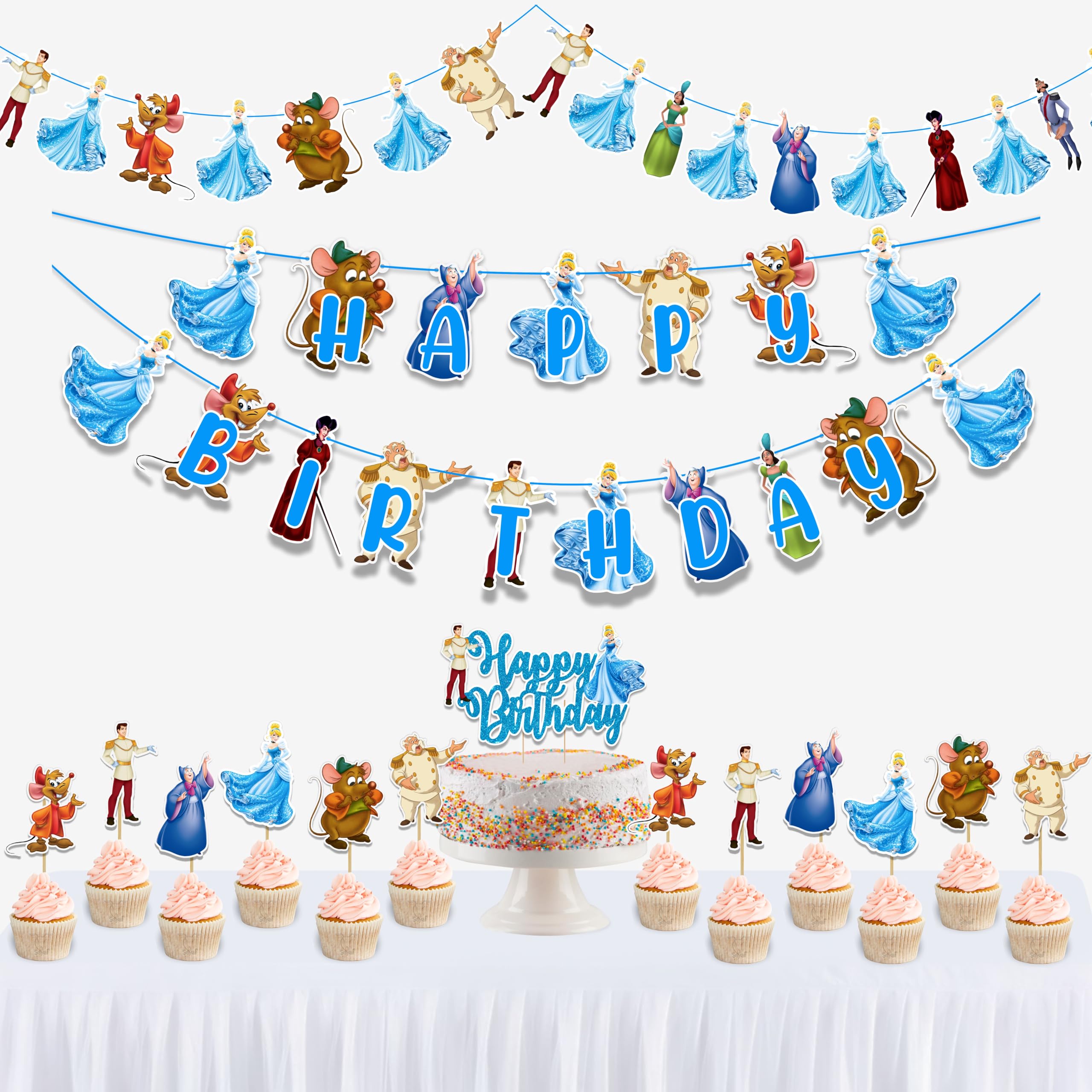 Seyal® Cnderela Theme Birthday Party Supplies