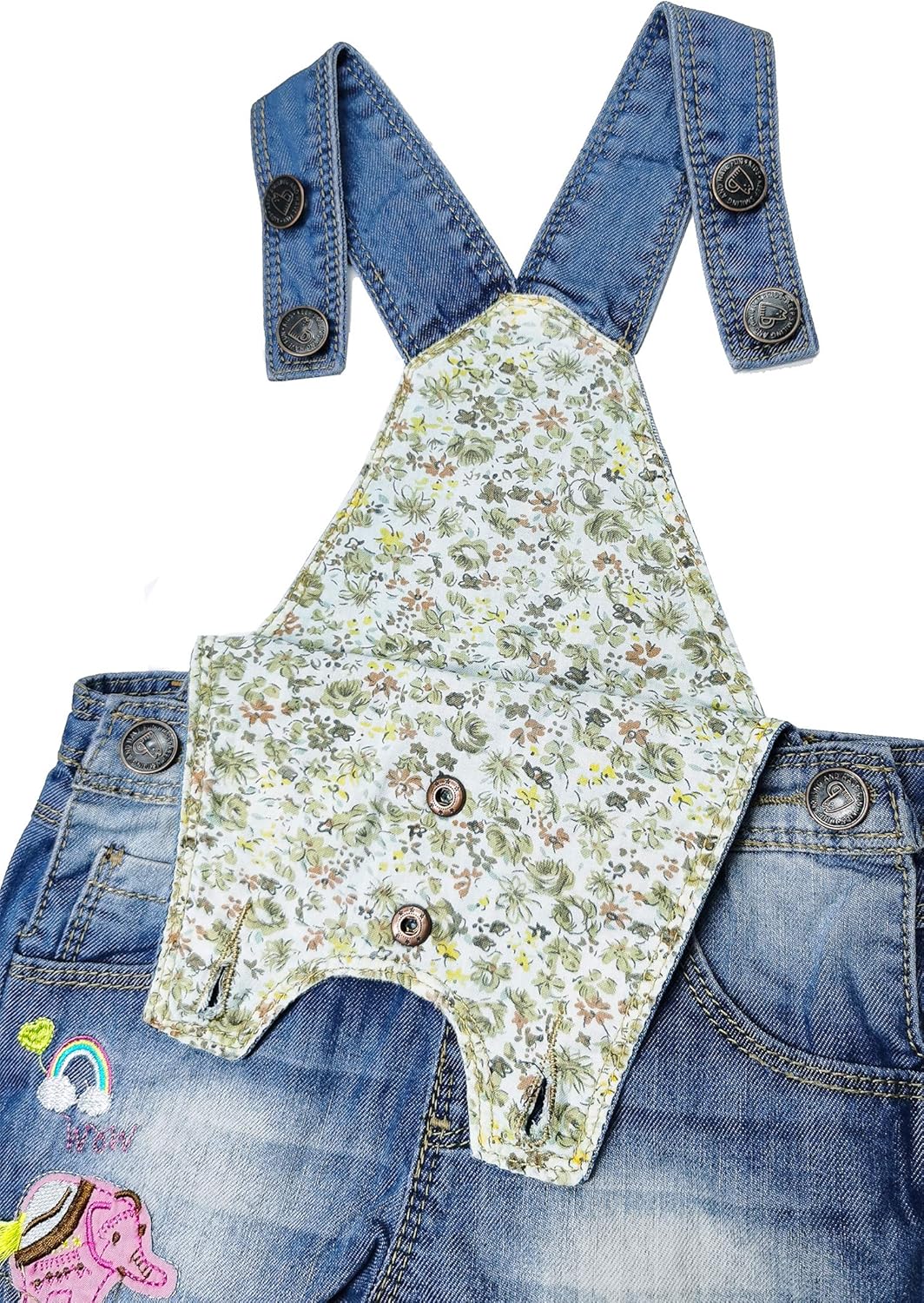 KIDSCOOL SPACE Baby & Little Girls/Boys Summer Shorts,Adjustable Jean Shortall Overalls - Image 7