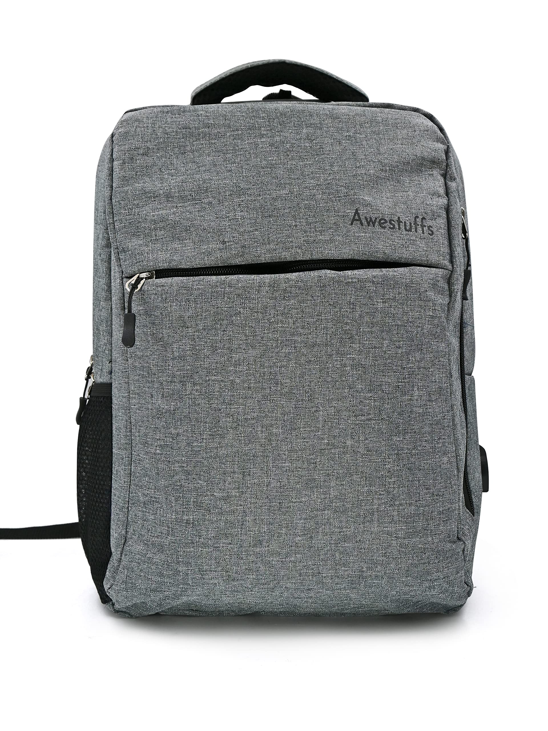 Awestuffs Anti Theft, Water Resistant Compact Smart Backpack with USB Charging Point - Fashion Bag for 15.6 inch Laptop, 30 Ltrs (Grey) (B0C1X7RSTP) Amazon Price History, Amazon Price Tracker