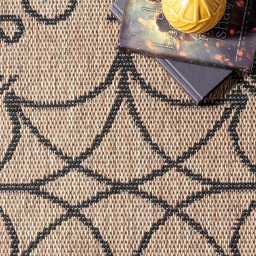 Miniatura 4 de nuLOOM Kathleen Krem - Alfombra de pasillo para interiores y exteriores, 2 x 8 pies, color marrón