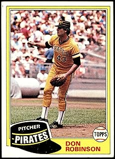 1981 Topps # 168 Don Robinson Pittsburgh Pirates (Baseball Card) EX Pirates