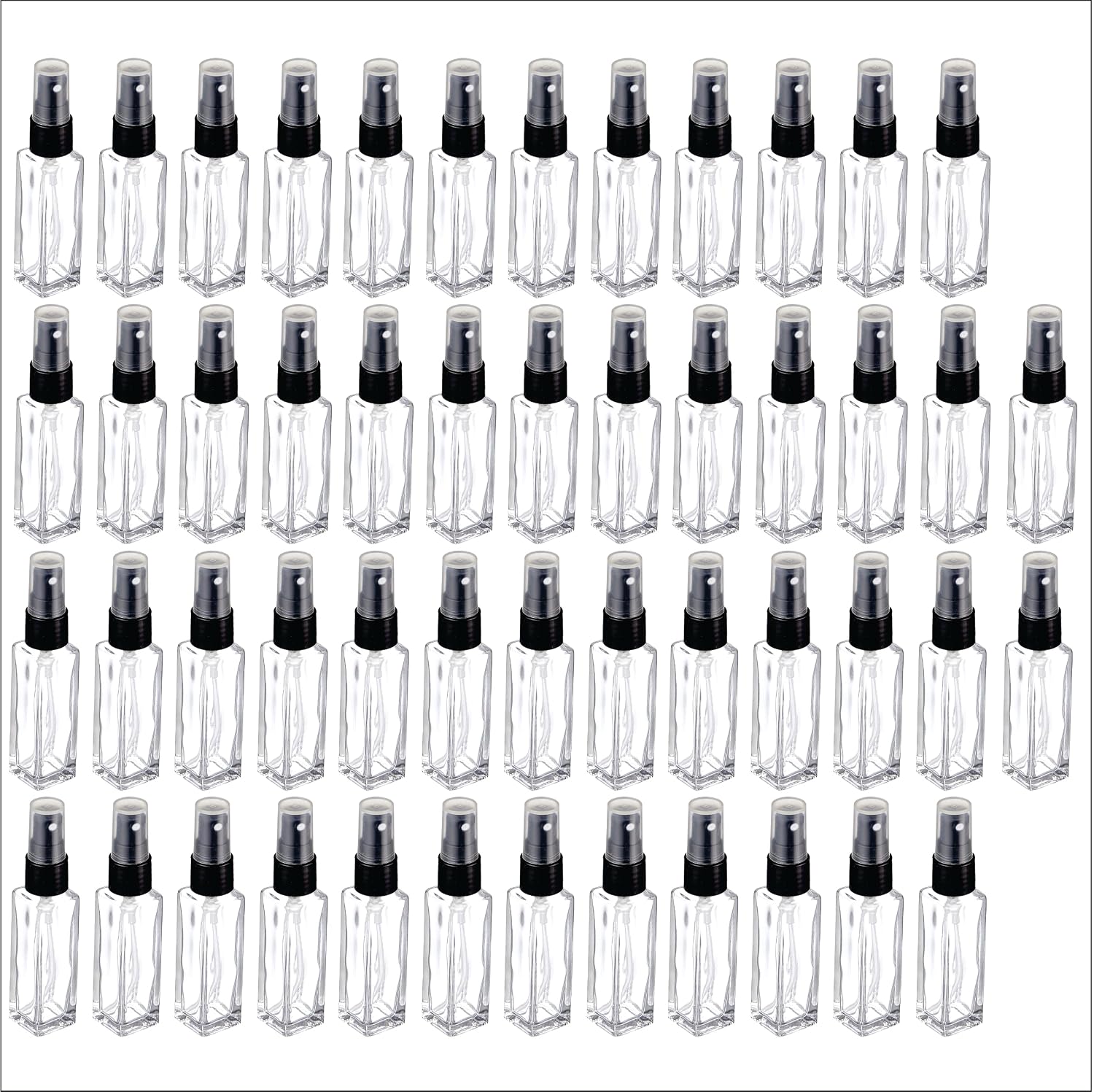 CLOAKKINGS 8ml Empty Glass Perfume Spray Bottle Set of 100 | Refillable Clear Travel Atomizer | Mini Fine Mist Sprayer for...