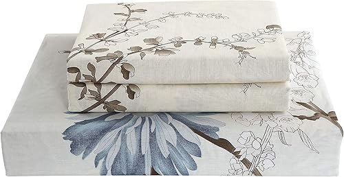 Miniatura 7 de Swanson Beddings Daisy Silhouette - Juego de cama reversible de 5 piezas con estampado floral 100% algodón funda nórdica, dos fundas de almohada y