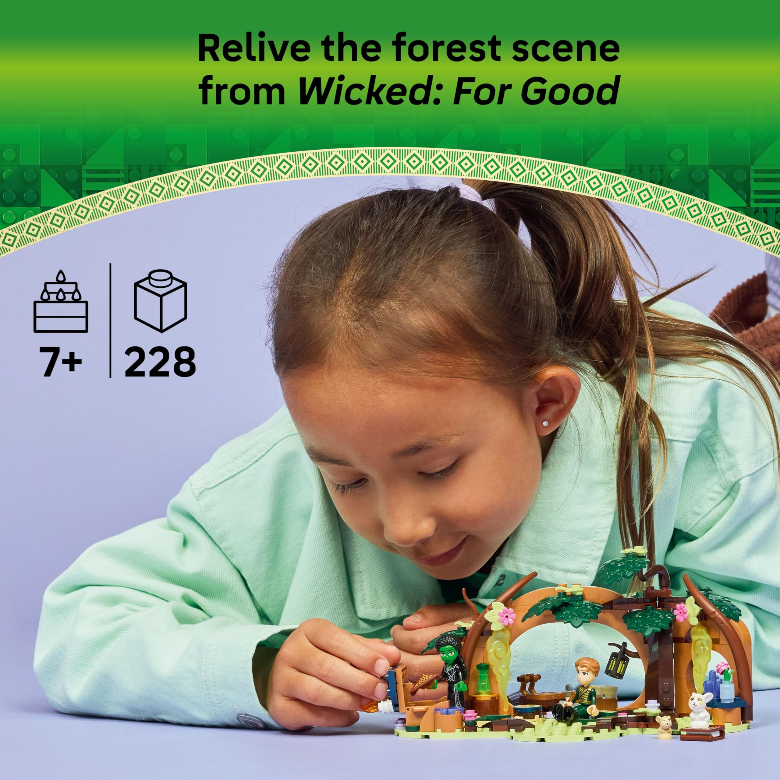 LEGO Wicked Elphaba's Retreat, Forest Building Toy with 2 Mini Dolls & 2 Animal Figures plus Accessories - Image 2