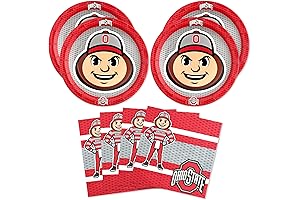 Ohio State Napkins: Celebrate with Brutus Buckeye!