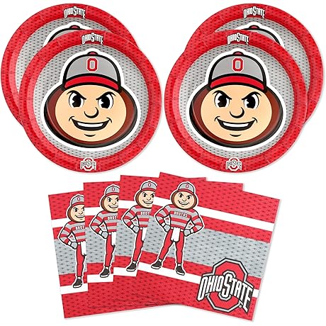 Ohio State Napkins: Celebrate with Brutus Buckeye!