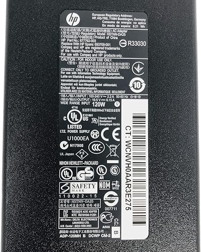 Miniatura 2 de Cargador de corriente original HP 120W AC Adapter HSTNN-LA25 677762-001 693709-001
