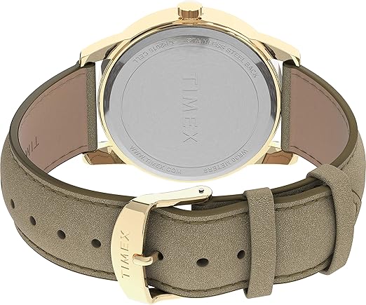 Timex Women's Easy Reader 38mm Watch – Gold-Tone Case Cream Dial with Light Gold-Tone Leather Strap thumbnail 2