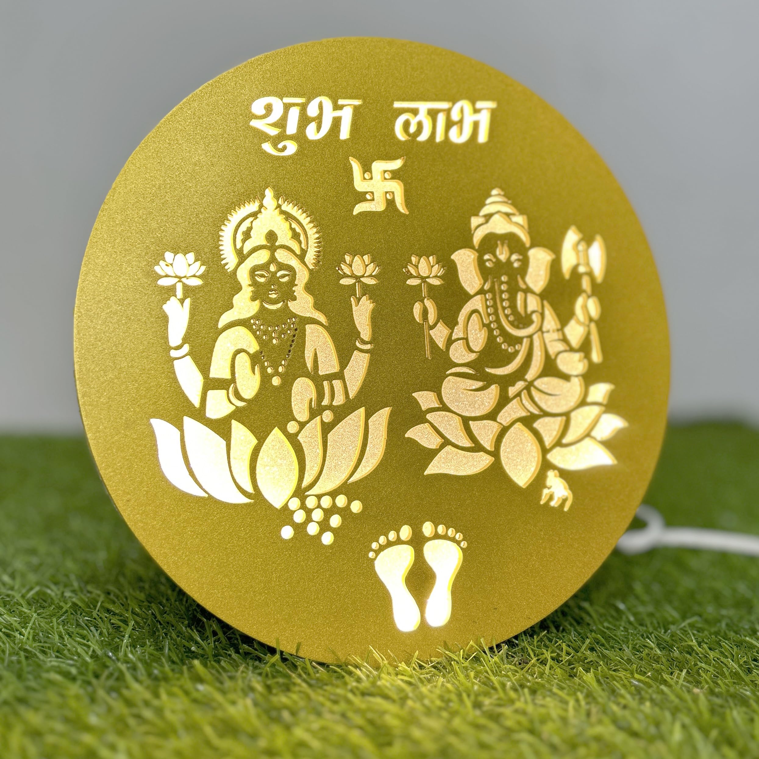 Moon Wall Lights - LED Backlit Mandir Decor -8
