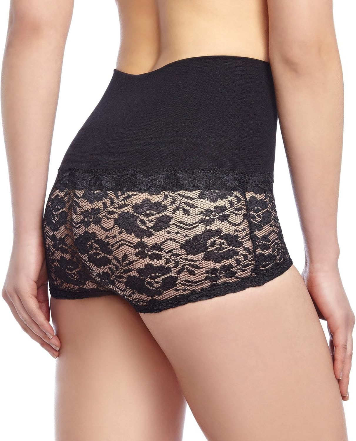 SlimMe High-Waist Lace Seamless Shaping Boyshorts