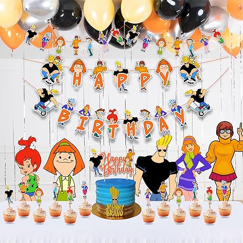 Vista 61 de Petr Pan Theme Birthday Party Supplies – Neverland Decoration Boys Girls – Includes Happy Birthday Banner, Cake Topper, Cupcake Toppers, Garland &
